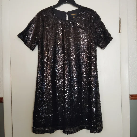 Sugar Lips Black Sequin Mini Dress Size M - Picture 13 of 13